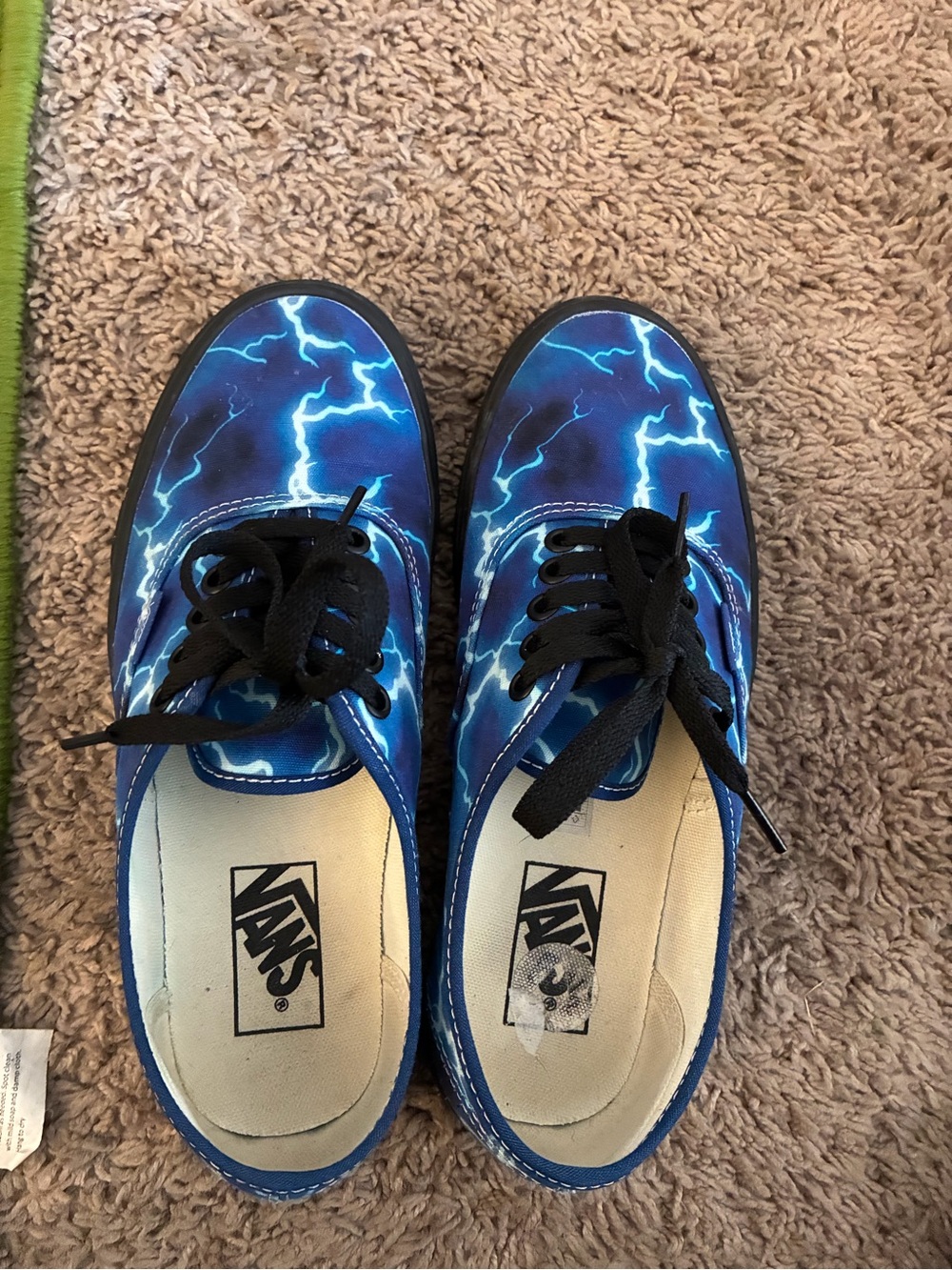 Vans women’s Electric Blue Lightning Print Sneakers